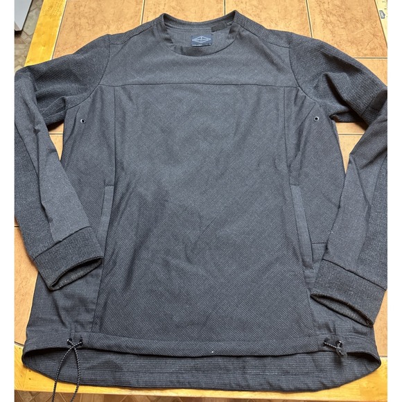 Craft Atlantic Men's Sweater‎ Sz Large Gray Wool Blend Italy Made Zip Pockets